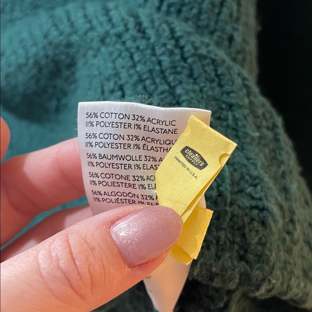 Pilcro Forest Green Knit Sweater - Picture 4 of 5